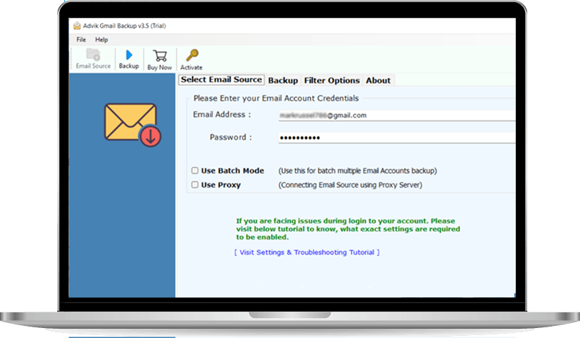 screenshot of Advik Gmail Backup Tool